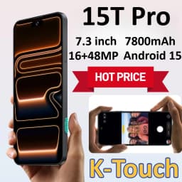 K-Touch NEW 15T Pro Mobile Phones Face Unlocked Smartphone 7.3 Inch Android Cell Phone 16+48MP 5G Dual Card Dual Standby 7800mAh Global Version Cellphones For Men Women