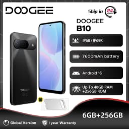 Global Version DOOGEE B10 Smartphone Android 16 48GB+256GB IP68 / IP69K Helio G100 7600mAh Large Battery 64MP Camera Cell Phone