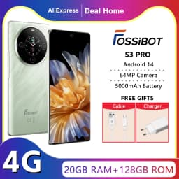FOSSiBOT S3 PRO Smartphone 6.67" AMOLED Display Android 14 Up to 20+128GB Mobile 8+64MP CAM NFC Cell Phone