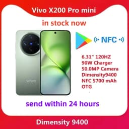 Original New Vivo X200 Pro Mini Mobile Phone 6.31' 120Hz 90W Charger 50.0MP Camera Dimensity9400 NFC 5700 MAh OTG