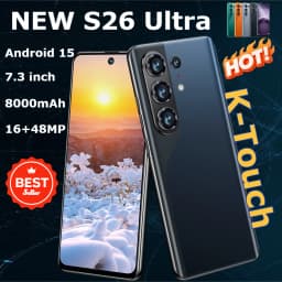 K-Touch NEW Mobile Phones S26 Ultra Smartphone Android 15 Cell Phone 7.3 Inch Screen 8000mAh Face Unlock 5G Dual SIM 16+48MP Camera Global Version Cellphones