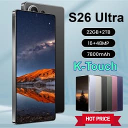 K-Touch New Smartphone Android For S26 Ultra 5G Cell Phone 7.3 Inch Full Display Mobile Phones 48MP Camera 22GB+2TB 7800mAh Battery Unlocked Android 15 Cell Phone with FM Radio GPS