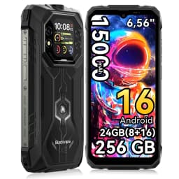 Blackview ROCK 1 [Charger not included for EU] Rugged Smartphone Android 16 24GB(8+16GB) RAM 256GB ROM 6.56'' 90Hz 15000mAh 33W