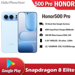 NEW Honor 500 Pro 5G Phone Snapdragon 8 Elite CN 80W 8000mAh AMOLED 120Hz Android 16 MagicOS10 Google play NFC 200MP Camera