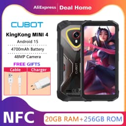 Cubot KingKong MINI 4 NFC Rugged Smartphone Android 15 Up to 20GB+256GB 4.7 Inch Mini Phone 4700mAh 48MP Small 4G Cellphone
