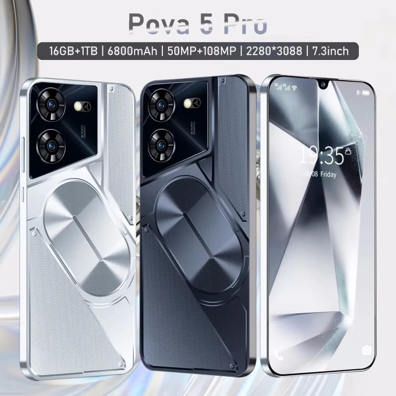 Pova 5 Pro 7.3 Inch Smartphone World Premiere Global Version 6800mAh Battary APP Store Gaming Unlocked Dimensity 9300 120Hz