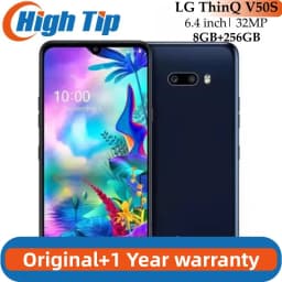 Unlocked Original LG V50S 5G ThinQ Mobile Phone 8GB+256GB LG V510N Android SmartPhone 32MP Camera 4G LTE Fingerprint CellPhone