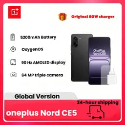 OnePlus Nord CE5 Smartphone 8GB RAM 128/256GB Storage, 6.77" 120Hz AMOLED, 50MP OIS, 5200mAh Battery, with 80W Charger