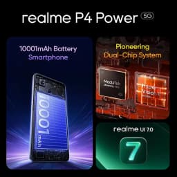 Realme P4 Power 5g Smartphone 10001Mah Battery 80W Charge 50Mp Sony Ois Camera 6.8"144Hz Curved Display