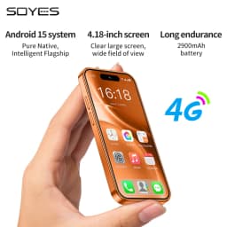 SOYES XS19 MAX LTE 4G Mini Smartphone Android 15.0 6GB RAM 128GB ROM Dual SIM 2900mAh Face Unlock Small Mobile Phone