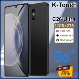 K-Touch Smartphone 5G C26 Ultra Mobile Phones Smartphone Android Cell Phone 7.3" 22G+2TB 48MP 7800mAh Dual SIM Unlocked