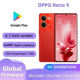 oppo Reno9 5G Android CPU Qualcomm Snapdragon 778G 6.7 inch Unlocked 12GB RAM 256GB ROM All Colours Original used phone