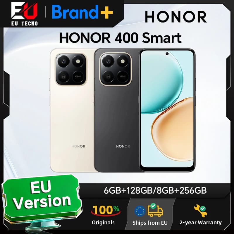 HONOR 400 Smart 4G, Global Version, 4G Smartphone,108MP Main Camera,6500mAh Battery,6.77-inch120Hz Display,Octa-core Processor
