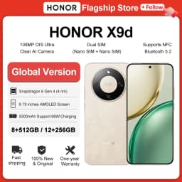 Global Version HONOR X9d 5G Smartphone 6.79" AMOLED Display 108MP Dual AI Cameras 8300mAh Battery 66W Fast Charging Dual SIM NFC