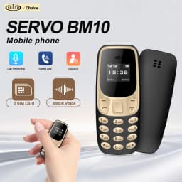SERVO BM10 Super Mini Mobile Phone Dual SIM Standby Call Recording Magic Voice Bluetooth Dial 2G Small Backup Feature Cellphones