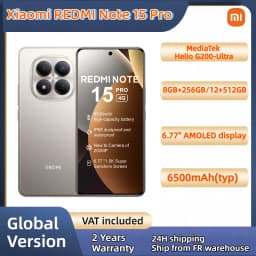Global Version Xiaomi REDMI Note 15 Pro 4G MTK Helio G200-Ultra 6.77" AMOLED display 200MP Camera 6500mAh 45W fast charging 120HZ
