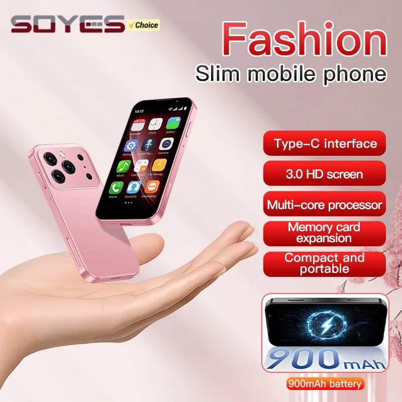 SOYES I17 Mini Smartphone 3.0inches HD 2GB RAM 16GB ROM Dual SIM Card 5MP Type-C Android Small 3G Mobile Phone Face Unlock