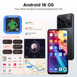 DOOGEE Note 56 Smartphone Android 16 6.56'' HD+ Screen 6150mAh Battery 24GB (3GB+21GB) RAM 64GB ROM UNISOC SC9863A Mobile Phone