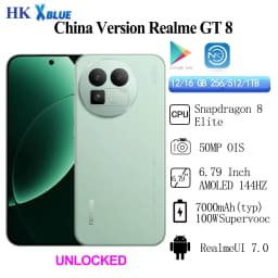 Realme GT 8 Unlocked Snapdragon 8 Elite NFC OTA 7000 mAh 100W Supercharge 6.79 Inch AMOLED 144Hz Rear Camera 50MP