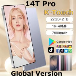 K-Touch NEW 14T Pro Mobile Phones Smartphone 7.3HD 5G Dual Card Dual Standby Cheap Cell Phone 7800mAh Android 15 WIFI GPS Global Version Cellphones For Men Women Gifts