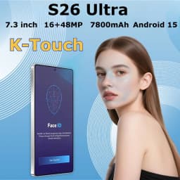 K-Touch Mobile Phones For S26 Ultra Android 15 Smartphone Global Version 5G Dual Card Dual Standby Cell phone 7.3 Inch 16+48MP Camera 7800mAh Battery Face Unlocked Cellphones