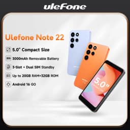 【World Premiere】Ulefone Note 22 Mini 5.0" Smartphone Android 16 Removable Battery Mobile Phone Dual SIM Standby Global Version