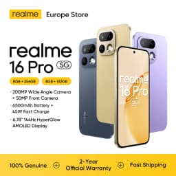 realme 16 Pro 5G 8GB+256GB/512GB 6.78" 144Hz AMOLED 200MP OIS Camera 6500mAh 45W NFC IP68 EU Version Dual SIM Unlocked