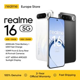 realme 16 5G Smartphone 45 W Fast charging Straight screen AMOLED 50MP 6550mAh Fast Charge Ip69