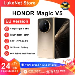 HONOR Magic V5 Global Version Original Snapdragon 8 Elite  5G Smartphone Dual HDR OLED Display 5820mAh 7.95" 66W SuperCharge
