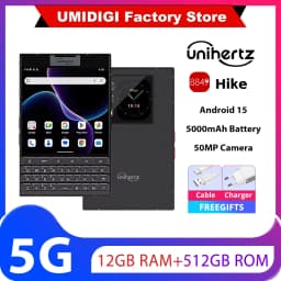 Unihertz Titan 2 QWERTY Physical Keyboard Phone 12GB+512GB Fingerprint 4.5 inch + 2 inch Android 15 Dimensity 7300 5G NFC Phone
