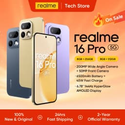 realme 16 Pro 5G Smartphone 6.78" 144Hz 50MP Group Selfie Camera 45W Charge 6500mAh Dimensity 7300-Max 5G Chipset