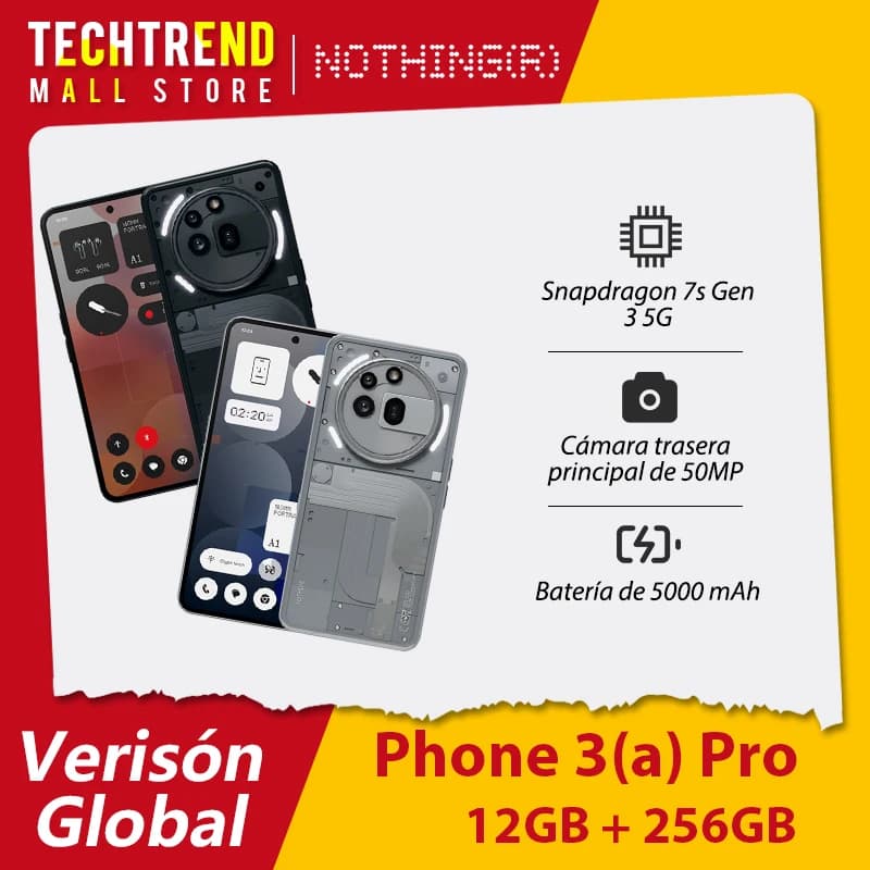 Global Version Nothing Phone (3a) Pro 5G Smartphone Snapdragon 7s Gen 3 5G 50MP Main Camera 6.77inches AMOLED Display 5000mAh Battery