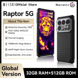 IIIF150 Raptor 5G Rugged Phone 6.78inch 120Hz AMOLED Display 10000mAh 65W 16GB+512GB 50MP Camera NFC Android 14 Smartphone