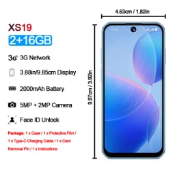 SOYES XS19 Mini Smartphone 3.88in 2GB RAM 16GB ROM Android10.0 Dual SIM Standby 3G Network Social Media App Wifi Small Phone