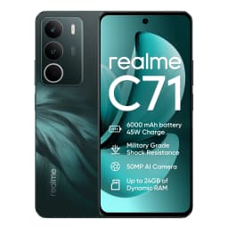 realme C71 4G Smartphone 6.67-inch 120Hz 6300mAh Massive Battery 45W Fast Charging 50MP AI Camera IP64 Waterproof without charger