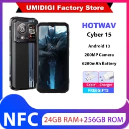 HOTWAV Cyber 15 Rugged 24GB 256GB 200MP PixSmart G99 6.6FHD+ 120Hz 6280mAh Ultra-thin NFC Global Version
