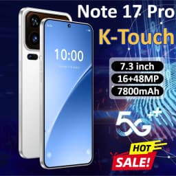 K-Touch Mobile Phones Note 17 Pro Android 15 Smartphone 7.3 Inch 5G Dual Sim Cell phone 16 + 48MP 22GB + 2TB 7800mAh Power Battery Face Unlock WiFi Cellphones For Men Women