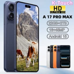 K-Touch Hot Smartphone A17 Pro Max Cell Phone Android 5G 7.3HD 22G+2TB Mobile Phones 16+48MP Dual Sim 7800mAh Unlocked Global Version
