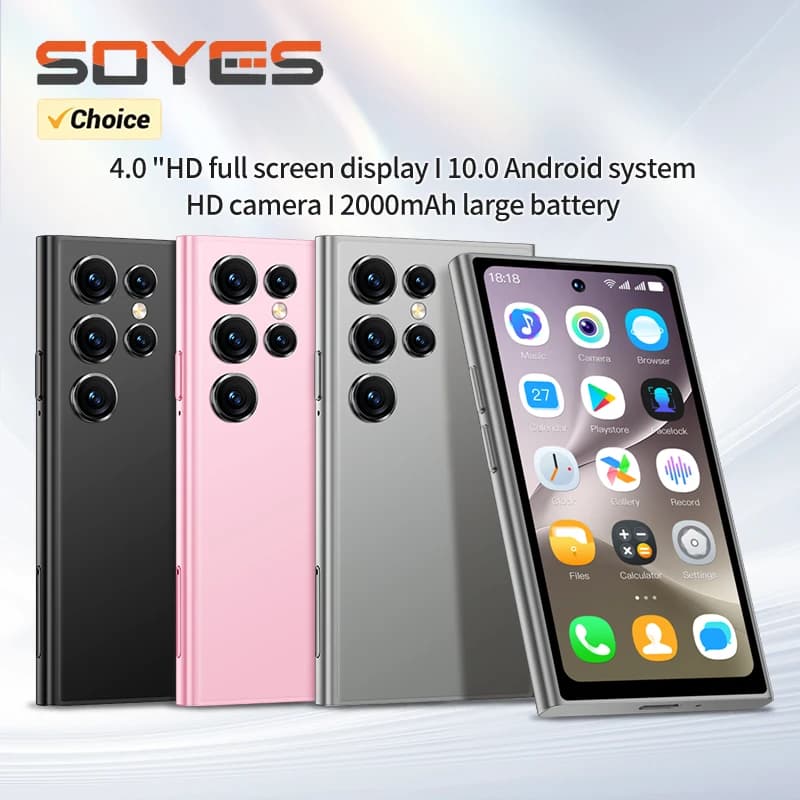 SOYES S25 Pro 4.0" Mini Smartphone 2GB RAM 16GB ROM Android10.0 Face Recognition Unlock 2000mAh 3G Network Small Mobile Phone