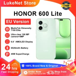 HONOR 600 Lite 5G Smartphone EU Version MediaTek Dimensity 7100 Elite 6.6"120Hz AMOLED Display 6520mAh 45W SuperCharge 108MP