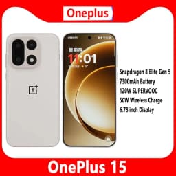 Unlocked OnePlus 15 Global Rom Mobile Phone Snapdragon 8 Elite Gen 5 6.78" AMOLED 120Hz 50MP 7300Mah 120W Super Charger NFC OTA