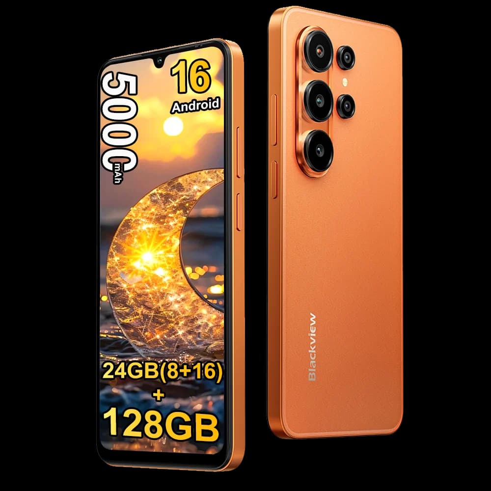 BLACKVIEW Smartphone WAVE 10 24GB(8+16)+128GB Android 16 5000mAh 6.88'' HD+ IPS Dual SIM 1080P FHD Doke AI 2.0 120Hz 32MP+13MP