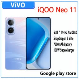 VIVO IQOO Neo 11 5G Smart Phone 6.82inch 144Hz AMOLED Screen Snapdragon8 Elite Oriain OS6 IP68 IP69 NFC 7500mAH 100W Charger