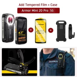 Ulefone Armor Mini 20 Pro,16GB(8+8) 256GB,5G Rugged,6200mAh,Android 14,33W Charge,64MP Night Camera LED Light,Global Version