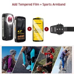 Ulefone Armor Mini 20 Pro,16GB(8+8) 256GB,5G Rugged,6200mAh,Android 14,33W Charge,64MP Night Camera LED Light,Global Version