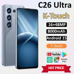 K-Touch Mobile Phones C26 Ultra 7.3 Inch Smartphone Android 15 Cell Phone 7800mAh Face Unlock 5G Dual SIM 16+48MP Camera Global Version Cellphones