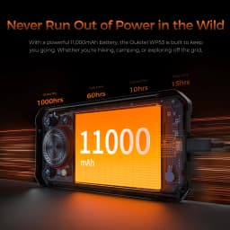 OUKITEL WP53 Rugged Phone, 24GB+128GB 11000mAh Android 15 6.52" NFC 13MP Camera Cell Phone, 128dB Loudspeaker