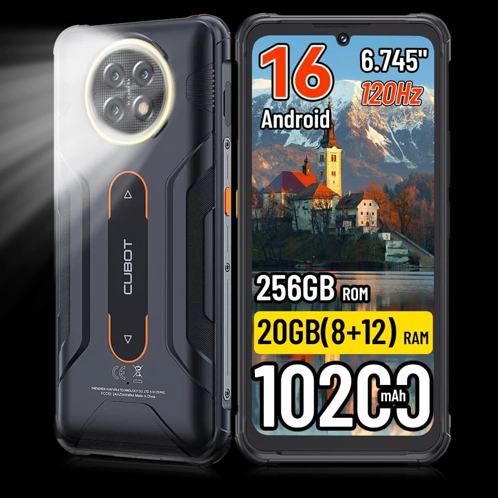 [Shipping From Poland] Cubot KingKong ACE 5 Android 16  10200mAh Rugged Smartphone 20GB(8+12) RAM 256GB ROM 6.745" 120Hz NFC