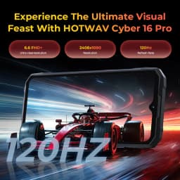 HOTWAV Cyber 16 Pro Rugged Phone G100 108MP Mobile Phone 6.6'' FHD Display 8GB 512GB 6280mAh 33W Smartphone Android 15 Cellphone