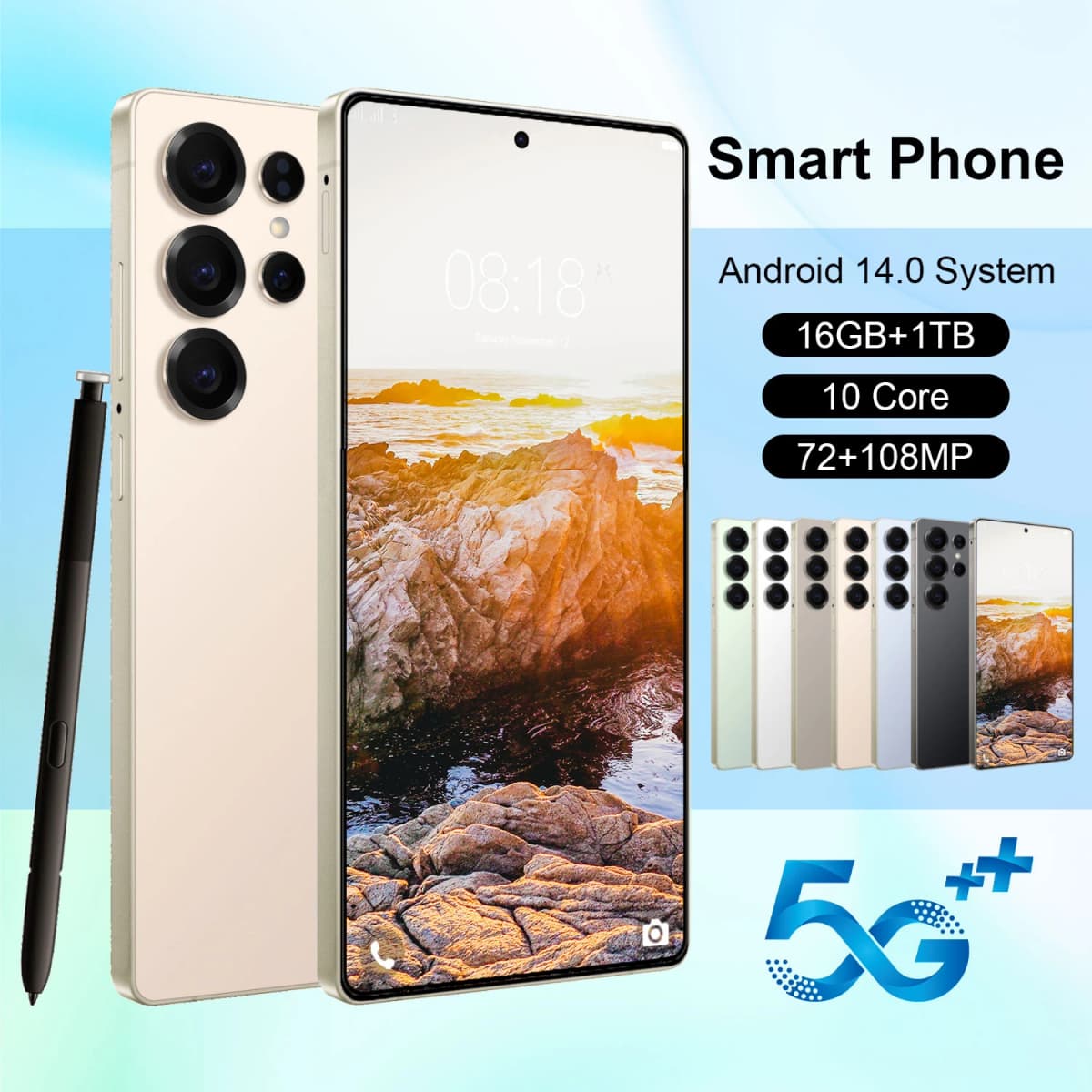 2025 Global Version 5G phone Android 6.9 Inch Android 14 telephone 16GB + 1TB 72MP 108MP Dual SIM Dual Standby